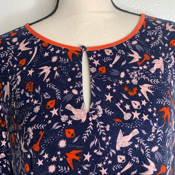 Boden Dreamy Sparrow Dress Size 16 - Picture 7 of 11